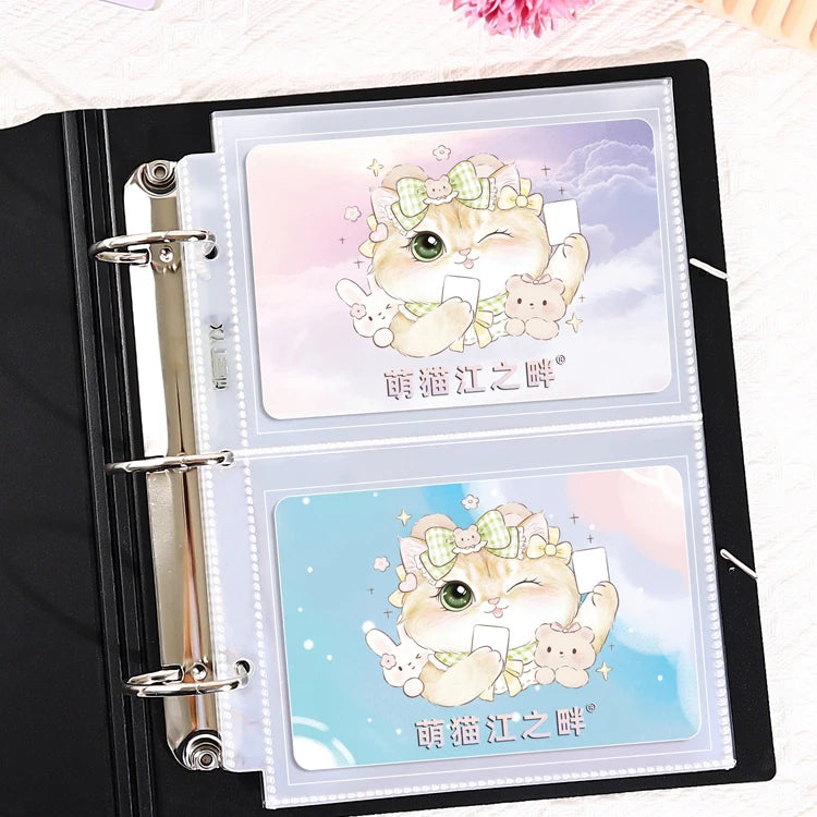 Heavy Duty A5 Card Binder W/ 55mm Large D-Rings 3-Ring Thick Photo Card Album W/ Elastic Band for K-pop Collection