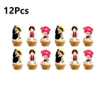 117 Pcs One Piece Party Supplies-One Piece Party Banner Balloons Cake Topper Plates Etc One Piece Birthday Party Decorations