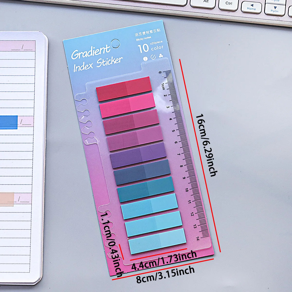 200 Sheets 6Series Color Sticky Notes  Self-Adhesives Memo Pad Bookmark Marker Memo Sticker Paper Office School Supplies