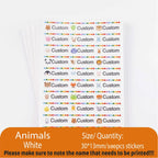 Custom Kawaii Name Tag Sticker Waterproof Stickers Decals Personalized Label for Children School Stationery Bottle