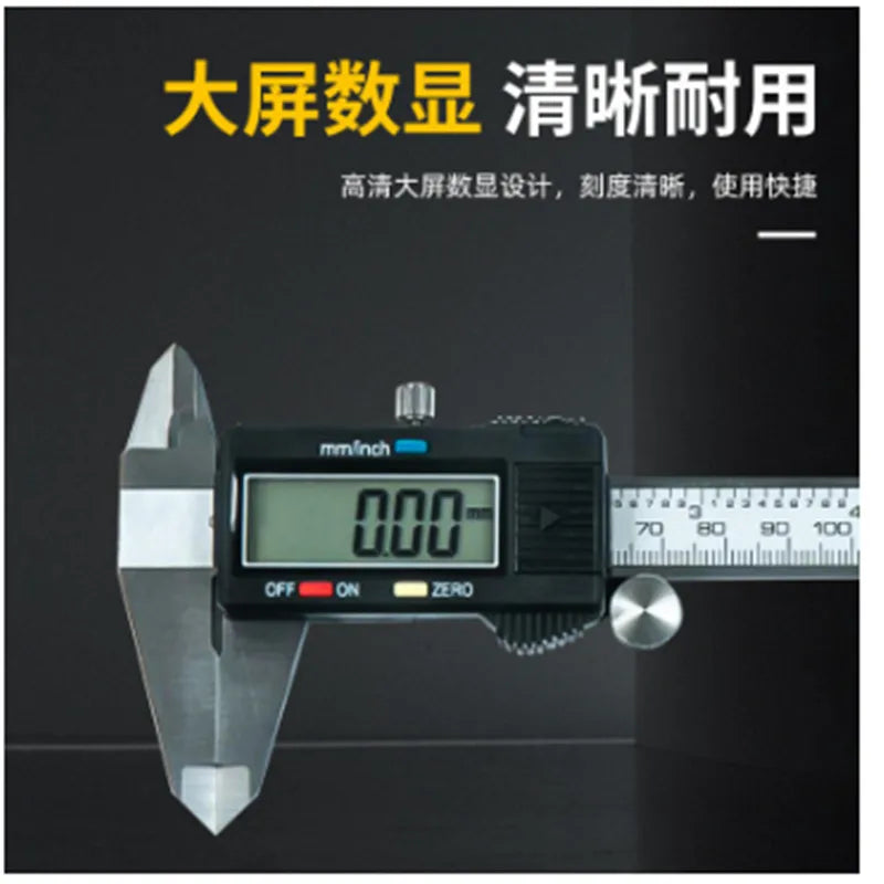 New 150mm 200mm 300mm Electronic Digital Caliper Carbon Fiber Dial Vernier Caliper Gauge Micrometer Measuring Tool Digital Ruler