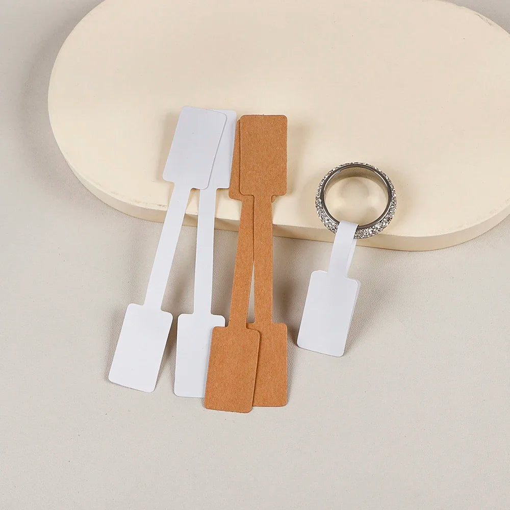 100/2001.6x10cm 8 Color Price Tag for Jewelry Display Sticker Card Necklace Earring Bracelet Blank Square Label Packaging