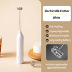 OANKR Rechargeable Milk Frother Handheld Coffee Electric Whisk Drink Foam Mixer Mini Hand Stirrer with 3 Speeds Adjustable Tool