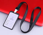 1 Pcs Aluminum Alloy Card Cover Case Bank Business Work Card Holder with ABS Retractable Badge Reel Credit ID Card Badge Bag