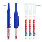 4/5Pcs 20+32mm Deep Hole Marker Pens Bathroom Waterproof Bathroom Woodworking Decoration Multi-purpose Long Head Oil Markers Pen