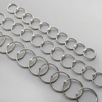 Durable Metal Binder Ring Silver/Rose Gold Office Supplies Loose-leaf Ring Clip 20/30/40/50mm Binding Clip Book