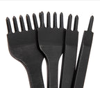 WUTA 1Set 4pcs Basic Leather Chisel Tool Diamond Pricking Iron Hole Punch Stitching Leather Craft tools 3/4/5/6mm 1-2-4-6 teeth