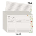 50pcs Double-sided No-smear Cardstock Blank Thick Recipe Note Cards，family Menu And Record Kitchen Information Classification