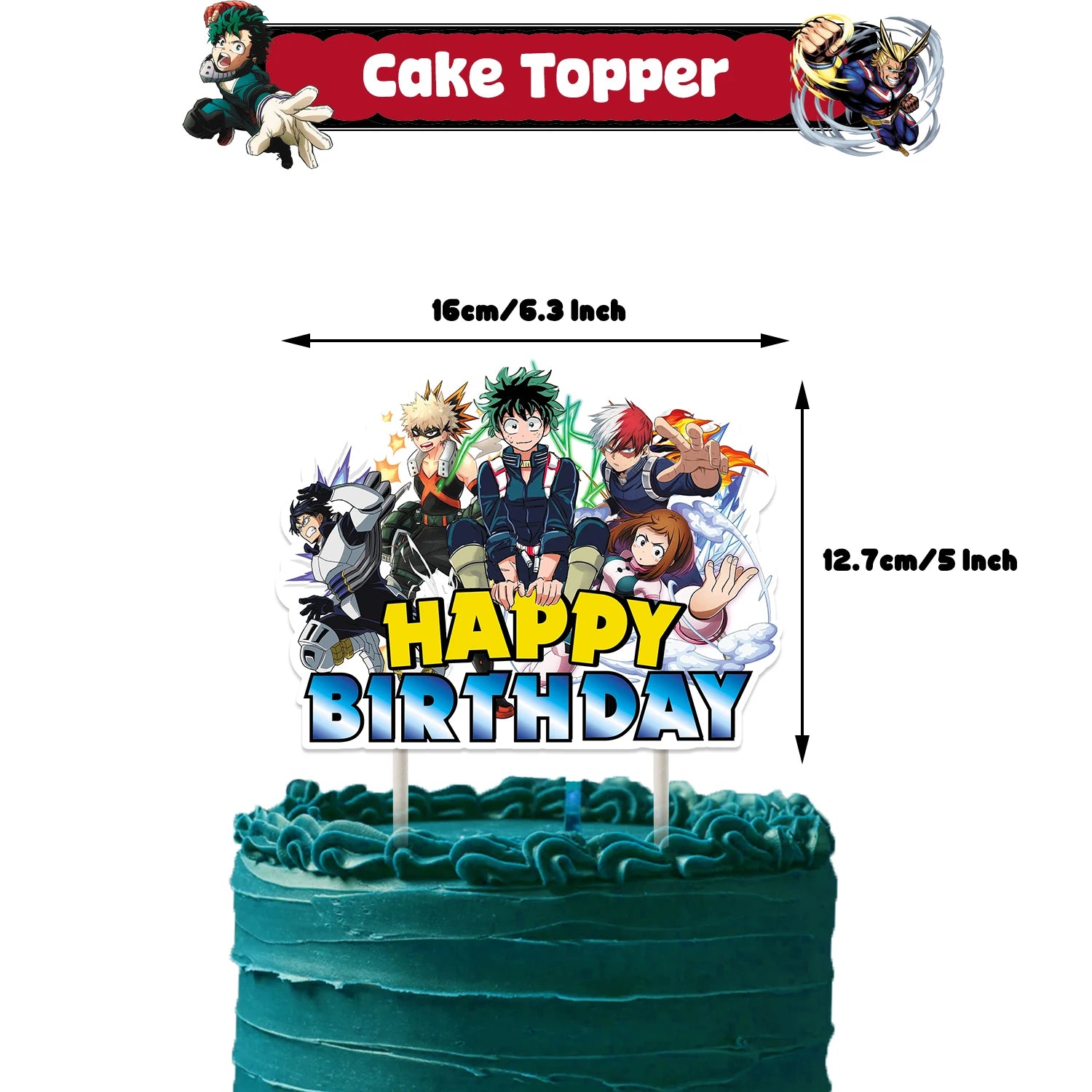 My Hero Academy Birthday Party Decoration Disposable Tableware Cup Tablecloth Balloon Backdrop Cake Topper Baby Shower Supplies