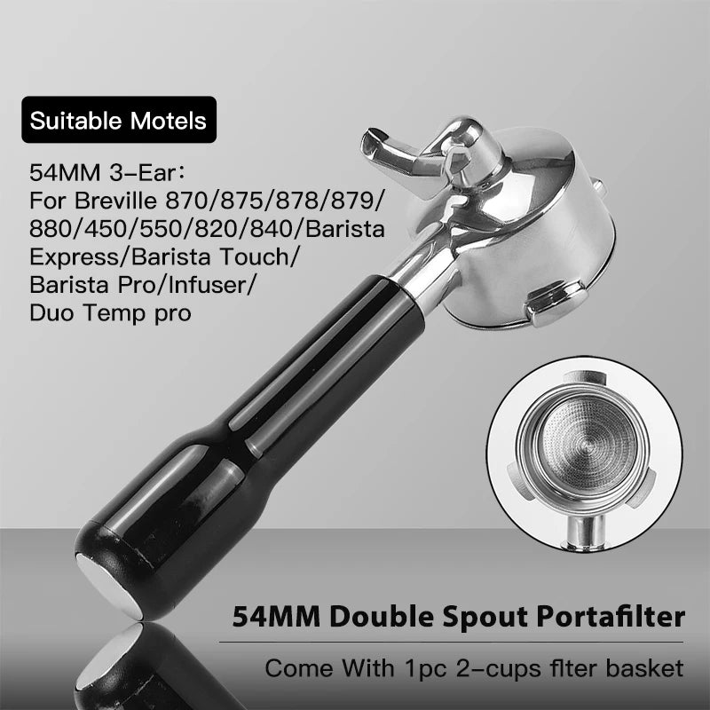 54mm Coffee Bottomless Portafilter Naked for Breville Sage 870 878 880 Barista Express Machine Barista Tool Espresso Accessories