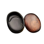 Small Portable Ink stone Chinese Style Calligraphy Regular Script Ink Stone Students Brush Writing Raw Stone She Inkstone