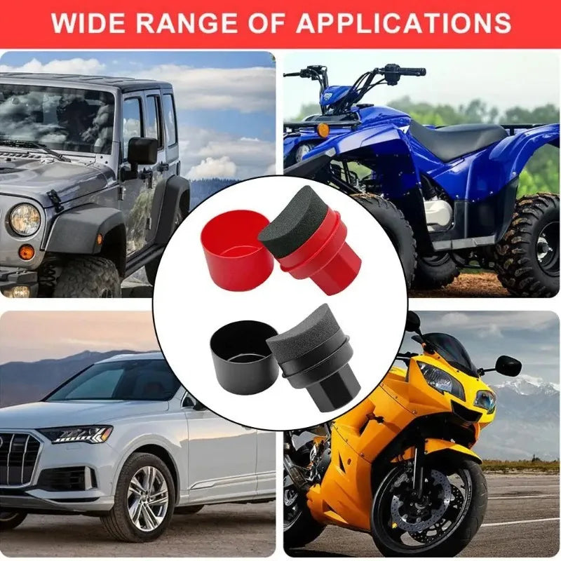 Reusable Tire Wax Applicator Sponge with Lid Curved Car Cleaning Pad for Tire Dressing Detailing Kit Car Waxing Tools