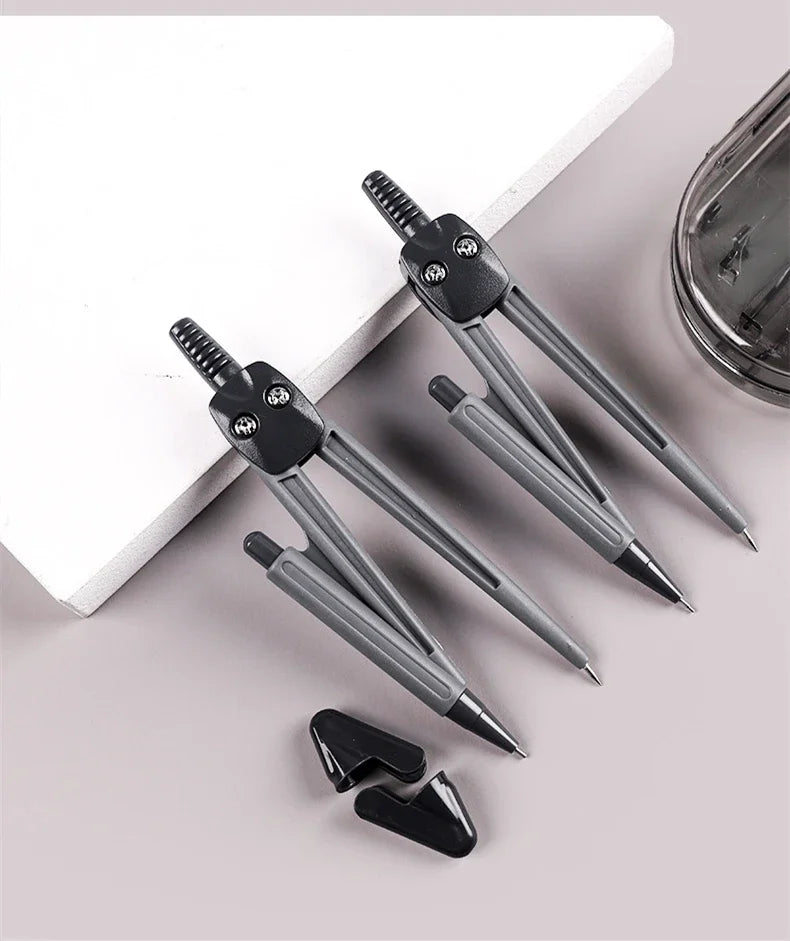 DELI Professional Drafting Tools Set 8PCS Drawing Kit with Compass Ruler Protractor Geometry Set for Students