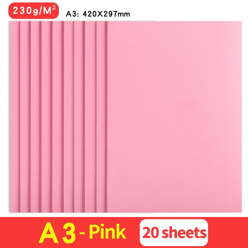 A3 MixColor Cardstock Paper Business Card Cardboard DIY Gifts Card Scrapbook Materials Drawing Card Art Supplie 10/20Sheets 230G