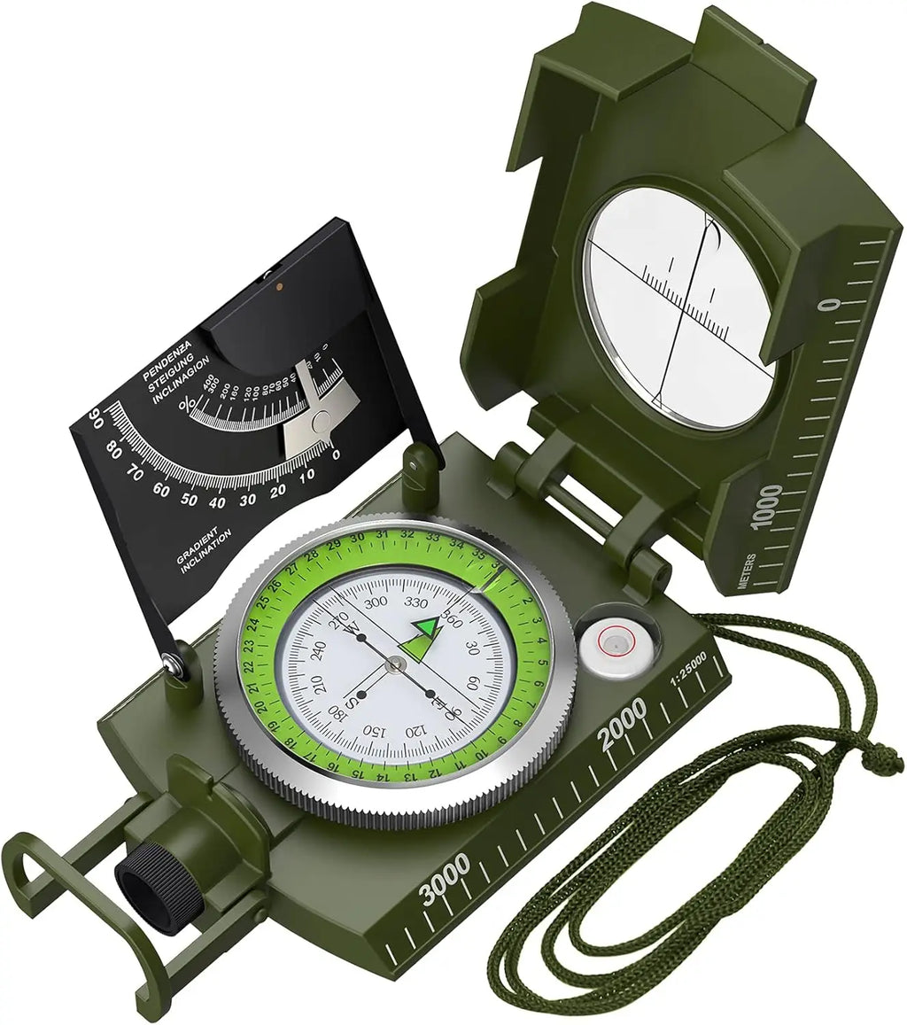 Proster IP65 Compass - Lensatic Sighting, with Clinometer & Carry Bag for Camping, Hiking, Geology