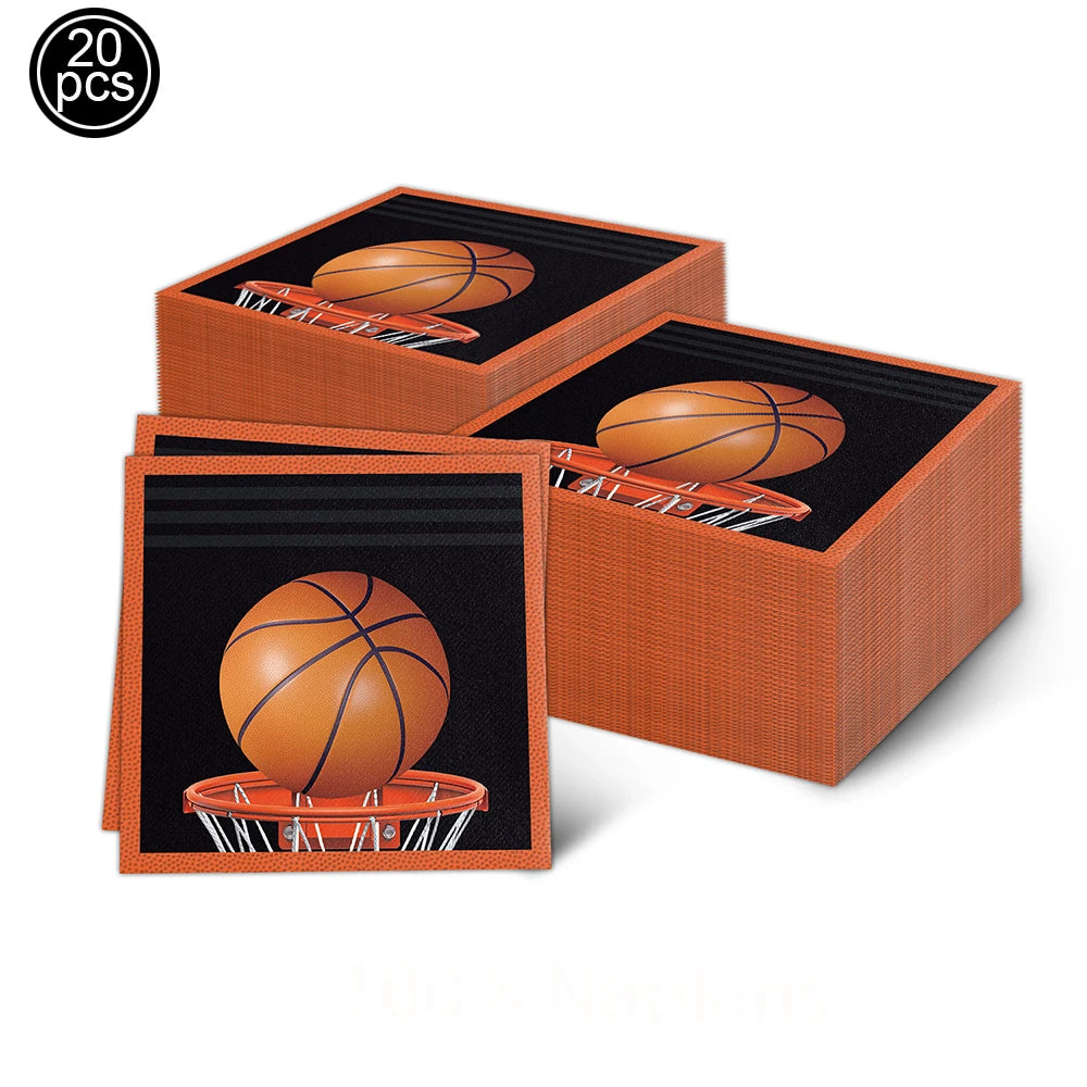 Basketball Tablecloths Basketball Party Decorations Rectangular Plastic Table Cover Boys Basketball Theme Birthday Party Supplie