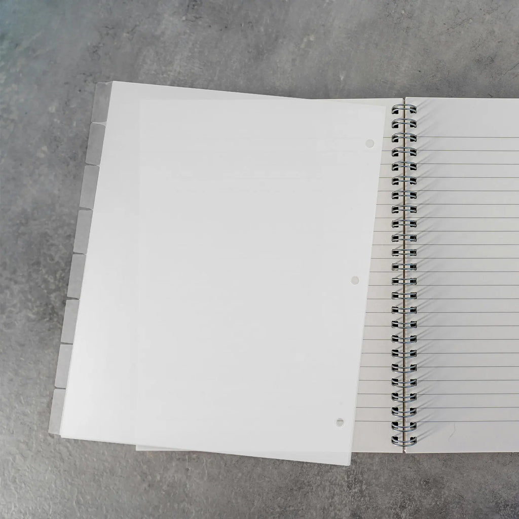 8Sheets Index Dividers PP Material Detachable Notebook Binder Tabs for Efficient Document Organization Index Dividers