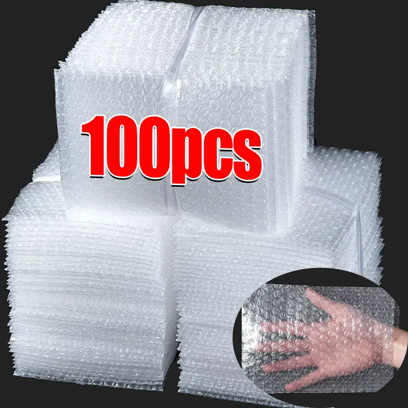 20-100pcs 15x20cm Bubble Mailers Plastic Wrap Envelope White Packing Bags Clear Shockproof Shipping Packaging Bag Film Wholesale