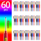 4-60Pcs 45mm Long Nib Head Carpenter Pen Deep Hole Marker Pens Black/Blue/Red/White for Measuring Woodworking Hand Tools