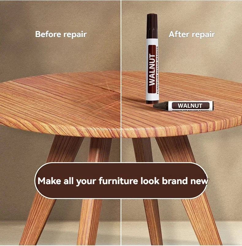 13/21Pcs Furniture Repair Pen Markers Remover Wood Scratches Restore Kit Scratch Filler Paint Wooden Cabinet Floors Tables