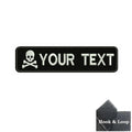 1PC 10cmX2.5cm Custom Name number Patch Stripes Badge Hook Loop dog paw dog footprints skull Punisher Telephone