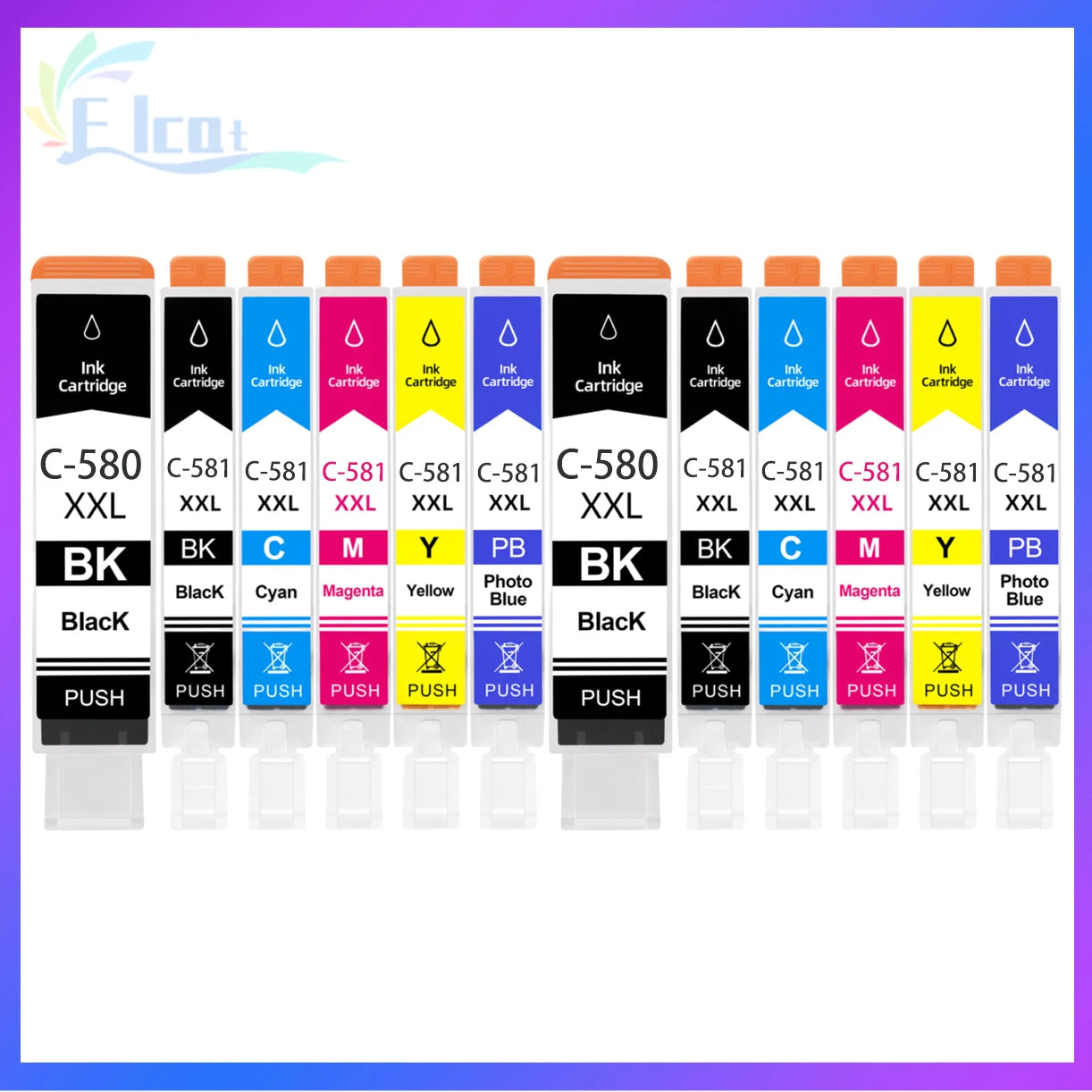 PGI-580 CLI-581 PGI580 CLI581 Ink Cartridge 580XXL 580XL For Canon PIXMA TS6150 TS6250 TS6350 TS705 TS8150 TS9150 TS8350 Printer