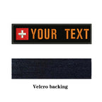 Swiss Flag Switzerland 10X2.5cm Embroidery Custom Name Text Patch Stripes Badge Iron On Or  Patches