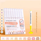 Languo Colors Acrylic Paint Art Marker Pen Set Black/White/Gold/Silver DIY Graffiti Drawing Pens for Writing Painting Stationery