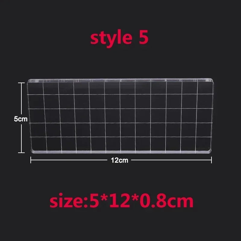 9 Sizes Clear Acrylic Stamp Block for DIY Crafts Card Making Decorations Scrapbooking Handmakes Use with Acrylic Stamps Tools