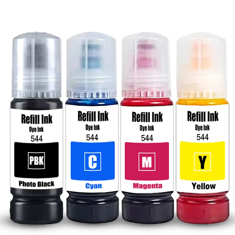 544 Dye Refill ink Premium quality Dye Ink for For Epson EcoTank L1210 L3110 L3150 L3210 L3250 L3251 L3260 L5290 Printer