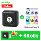 9 Colors Peripage A6 304DPI Mini Photo Printer Notes Sticker Label Printing Machine Bluetooth Portable Wireless Printer Marker