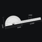 Stainless Steel 180 Degree Protractor Angle Ruler Metal Angle Meter Gauge Finder Goniometer For Precision Measurement