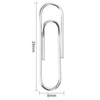 500/300/100/50PCS Metal Silver Paper Clips for Paperwork Stainless Steel Bookmark Paperclips Organizers Office School Supplies