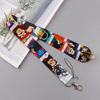 Cartoon Girl Credential Holder Cute Lanyards for Key Neck Strap For Card Badge Gym Keychain Keyring Accessories Gifts