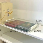 Transparent Acrylic New Desktop Paper Storage Box A4 File Document Exam Paper Organizer Household Dust Proof Card Holder Case