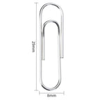 50-500PCS Stainless Steel Paper Clips Rustproof Sturdy Coated U-shaped Paperclips for Student Office School Stationery Supplies
