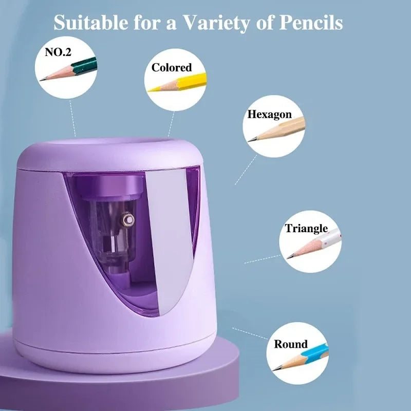 Automatic electric pencil sharpener battery kawaii cute stationery for office, student and school supplies