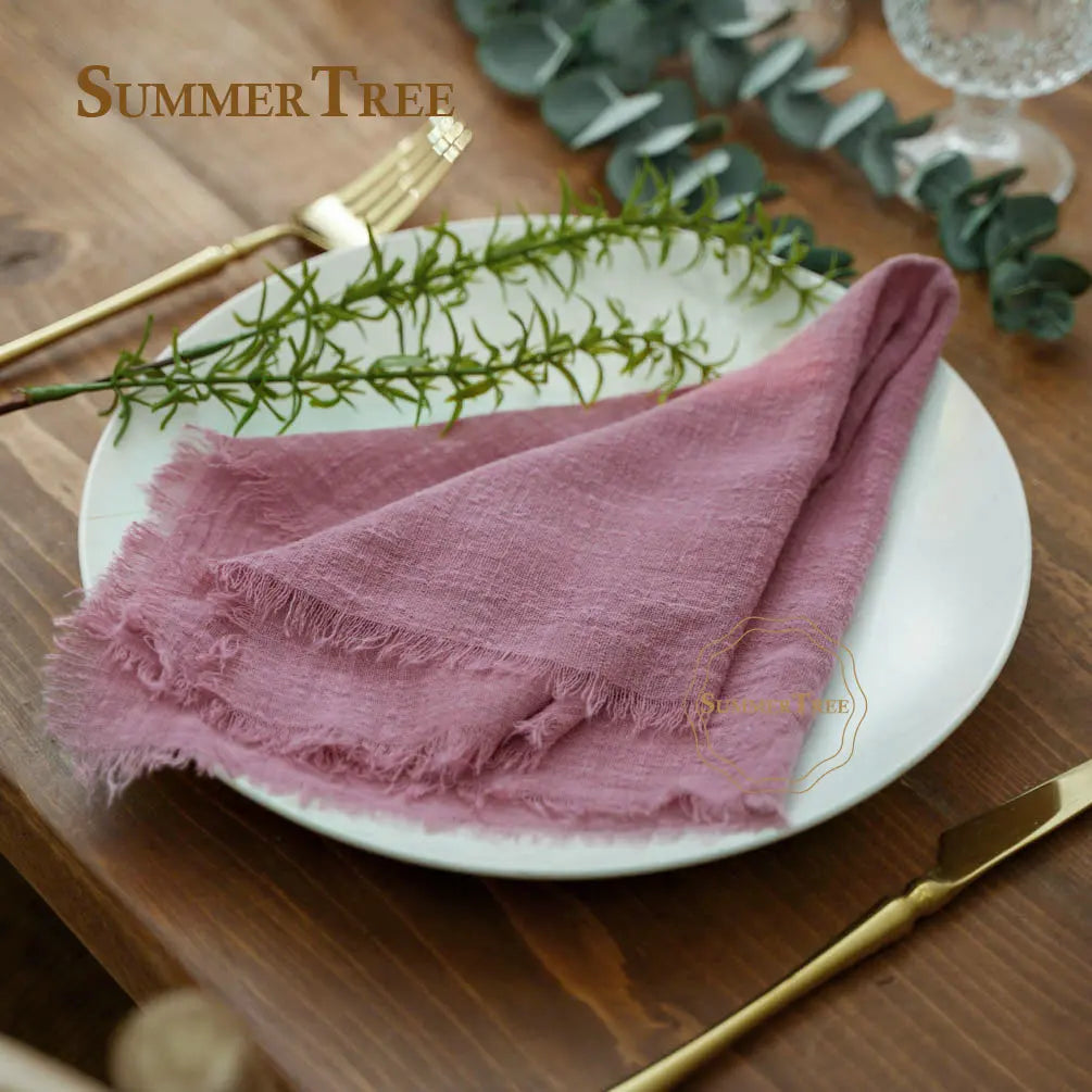 Napkin Cotton Gauze 42x42cm Retro Cheesecloth Rustic Table Decoration Muslin Tea Towel Cloth Napkins Wedding Supplies