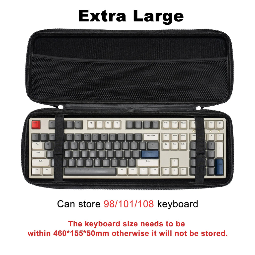 Keyboard Organizer Hard Case Keyboard Storage Bag Dustproof Protective Box 60 68 87 98 100 104 108 Mechanical Keyboard
