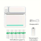 Sticker Printer, Fun Print Pod Mini Bluetooth Portabel Sticker Maker with 3 Rolls Paper, Print Pods Mini Printer