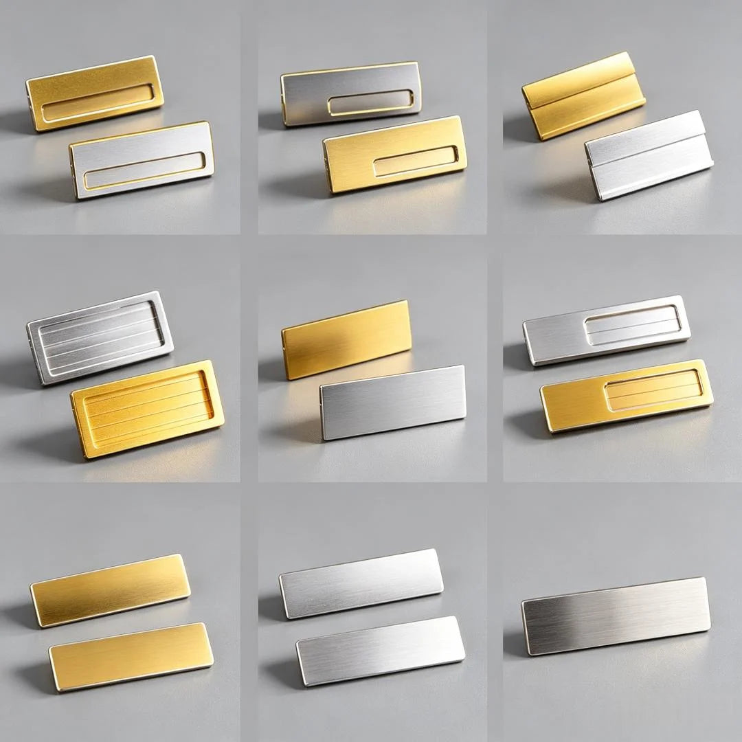 Metal Badge Manufacturer Custom Name Badges Personalized Magnetic Name Tags Zinc Alloy Multi Color Engraved Staff Logo Nametag