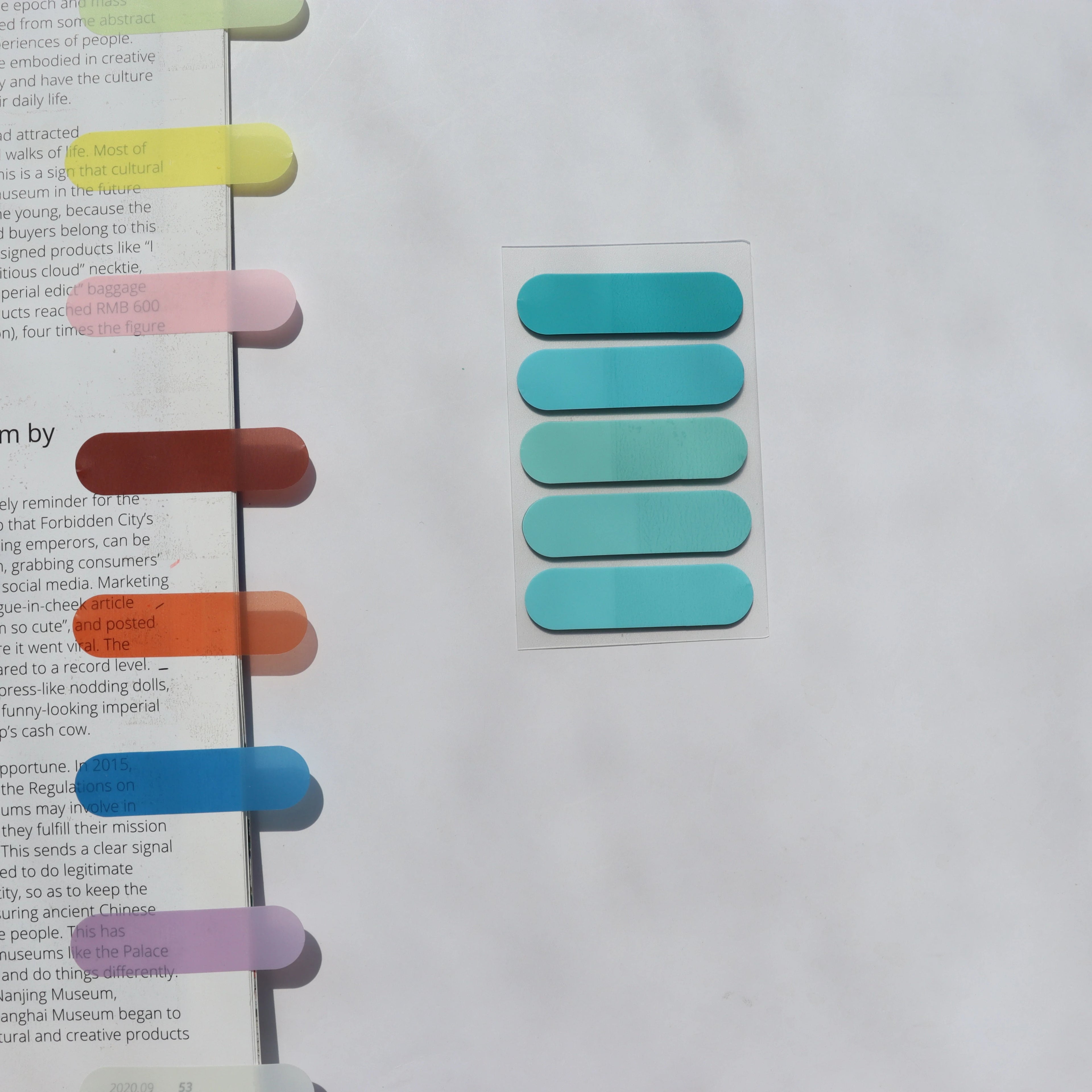 100 Sheets Transparent Sticky Notes Self-Adhesive BookMarker Annotation Reading Book Clear Tab Kawaii Cute Stationery