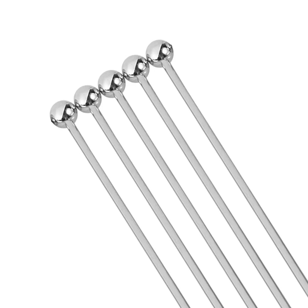 5Pcs 19Cm Food Grade Stainless Steel Swizzle Sticks Stirrers for Coffee Cocktail Drinks Milk Tea Bar Restaurant Hotel