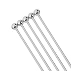 5Pcs 19Cm Food Grade Stainless Steel Swizzle Sticks Stirrers for Coffee Cocktail Drinks Milk Tea Bar Restaurant Hotel