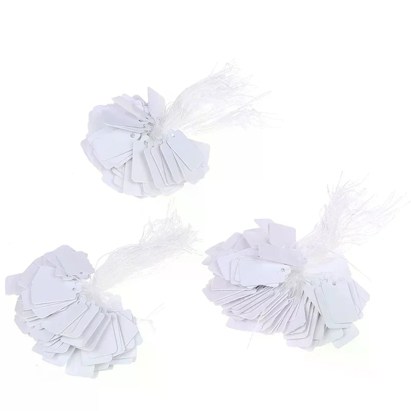 300Pcs label tie string strung ticket jewelry merchandise display price tags