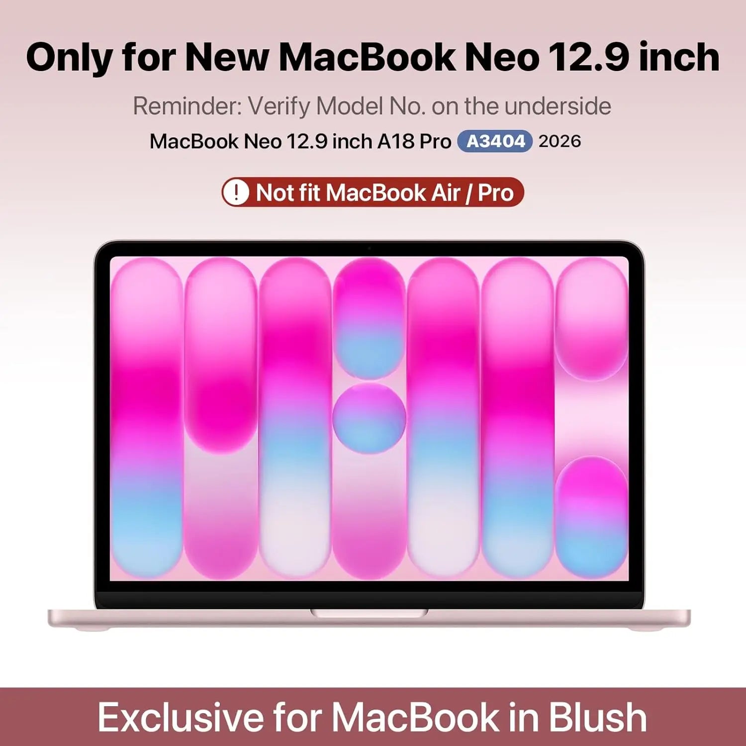 Laptop Case For MacBook Neo Case 13 inch 2026 100% Match Official Color Plastic Matte Hard Shell Case for A3404