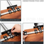 Cabinet Hardware Jig Tool - Wood Drilling Dowelling Guide for Installation of Handles Knobs on Doors and Drawer,Black