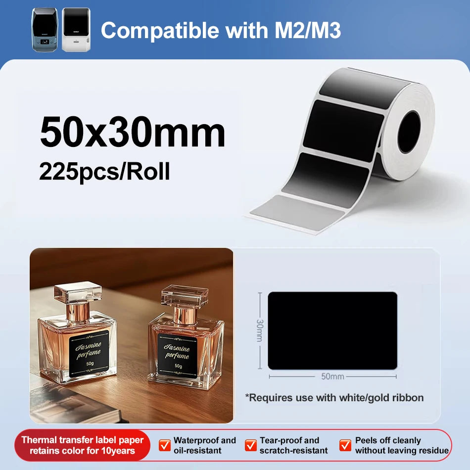 300dpi Niimbot M2 Portable Thermal Transfer Label Printer Multi-function Sticker Label Maker Machine for Clothes Tag Power Cable