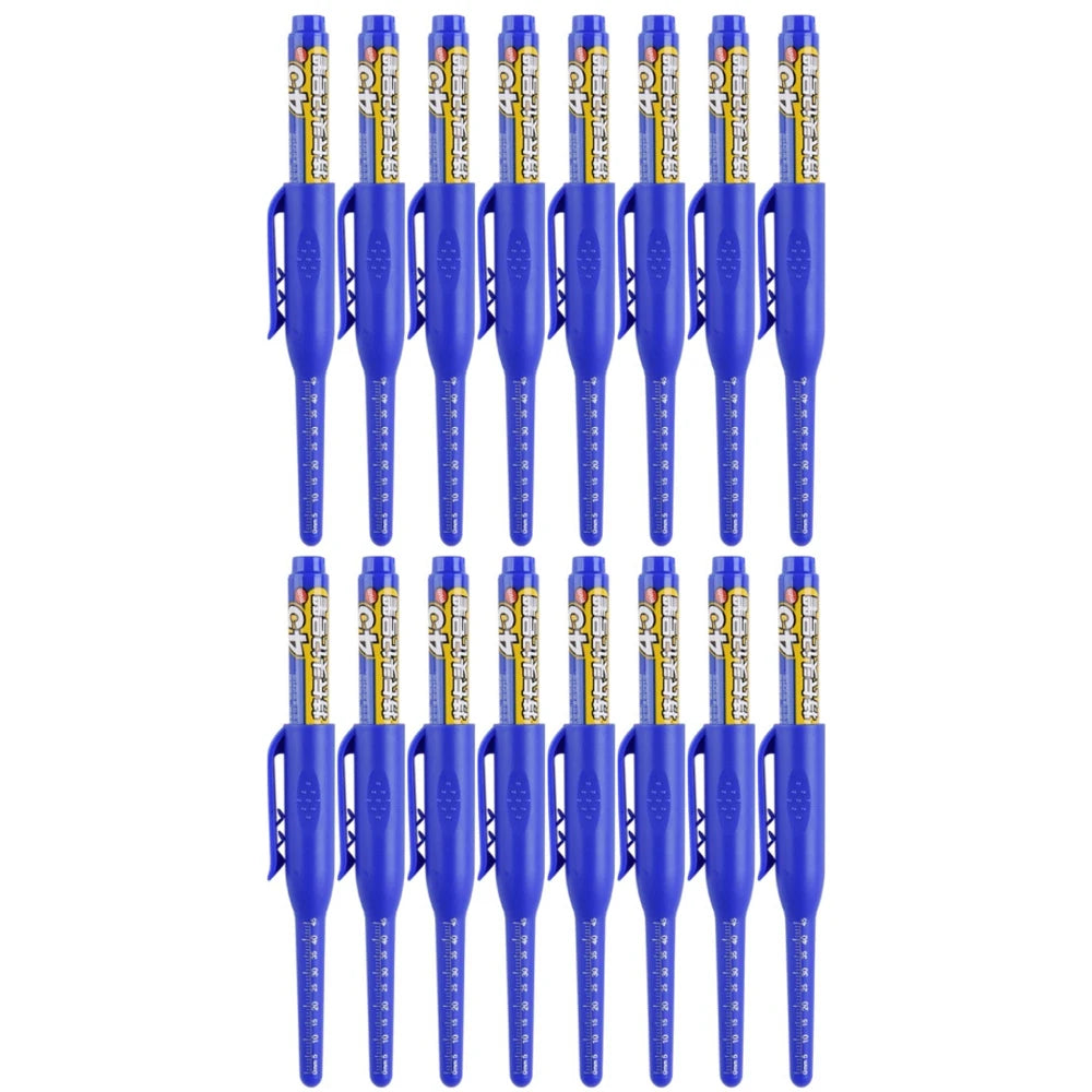 4-40Pcs White/Black/Blue/Red 45mm Deep Hole Marker Pens Long Nib Head Carpenter Pen Waterproof for Measuring Woodworking Office