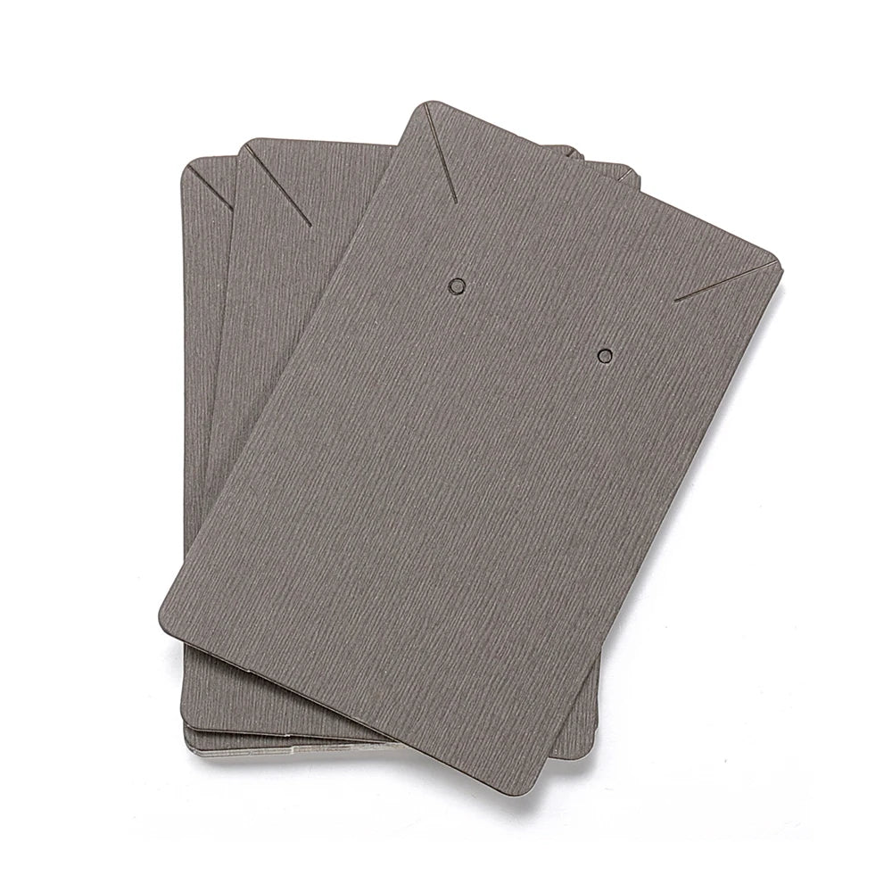 50pcs 6x9cm Earrings Necklaces Display Cards Ear Studs Blank Kraft Paper Card for Jewelry Packaging Hang Price Tag Card Holder